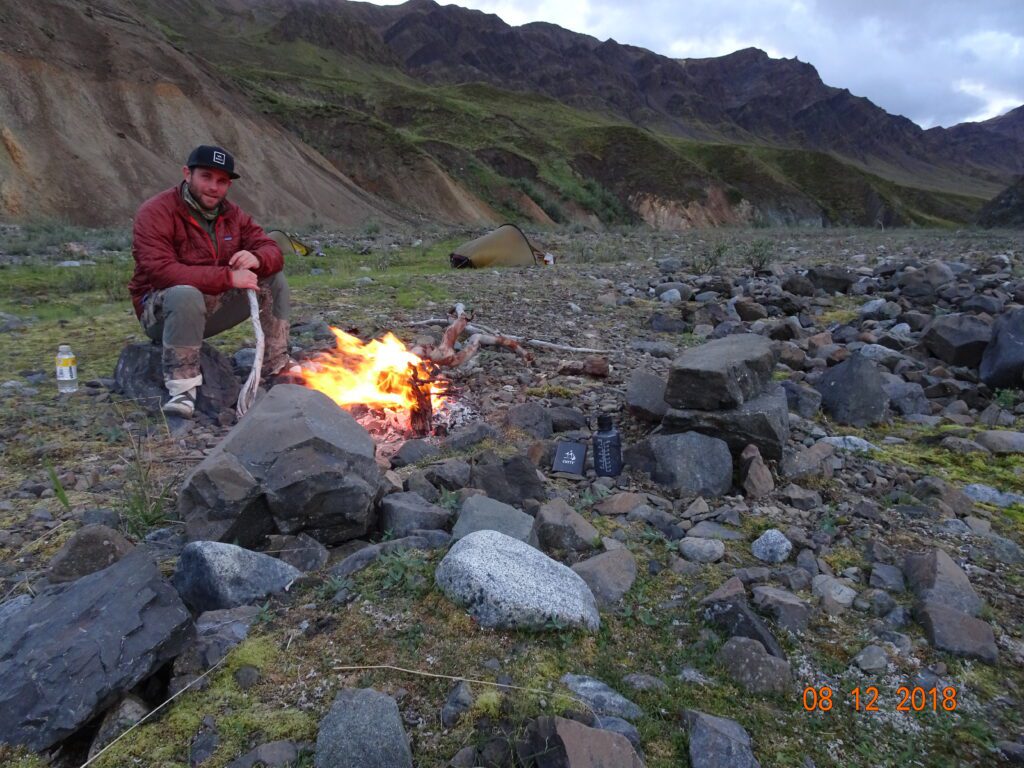 Alaska Evening Camp Fire