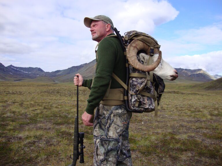 Happy Client With Alaska Dall Sheep Ram